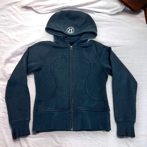Lululemon Tops - Lululemon Women's Fade Black Jacket Scuba Hoodie  Stretch Side Panel Size M